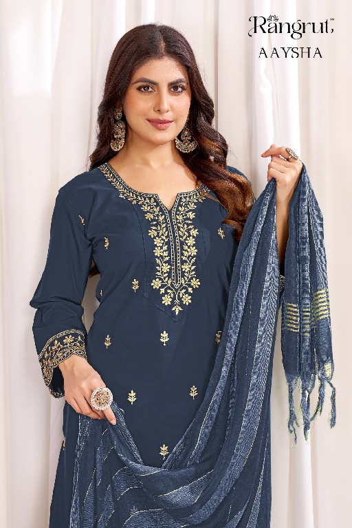 RANGRUT AAYSHA WHOLESALE READYMADE MALAI CRAPE BIG SIZE AMAZING 3 PCS SUITS EXPORTER