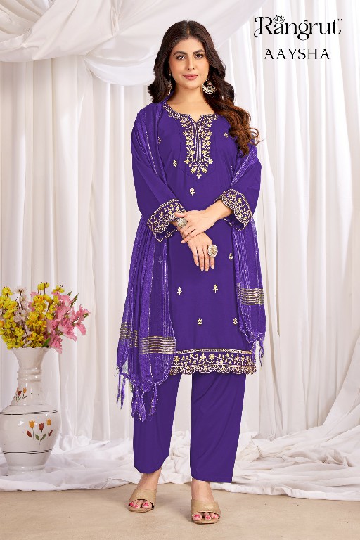 RANGRUT AAYSHA WHOLESALE READYMADE MALAI CRAPE BIG SIZE AMAZING 3 PCS SUITS EXPORTER