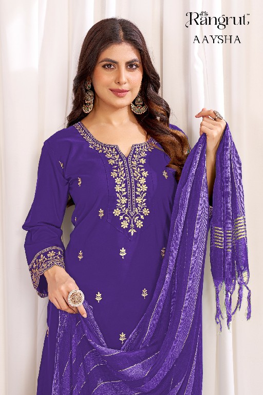 RANGRUT AAYSHA WHOLESALE READYMADE MALAI CRAPE BIG SIZE AMAZING 3 PCS SUITS EXPORTER