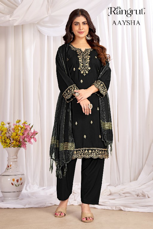 RANGRUT AAYSHA WHOLESALE READYMADE MALAI CRAPE BIG SIZE AMAZING 3 PCS SUITS EXPORTER