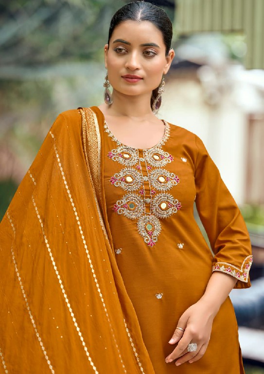 WOODEE RAAHI WHOLESALE READYMADE SOFT VISCOSE SILK FABULOUS 3 PCS SUITS SUPPLIER