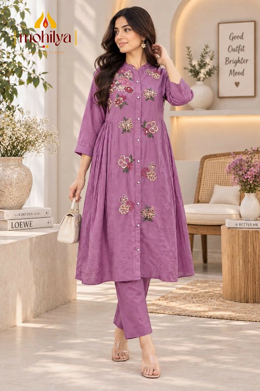 MOHILYA D.NO 224 WHOLESALE READYMADE COTTON ELEGANT ETHNIC LOOK KURTI WITH PANT COMBO FOR WOMEN ONLINE
