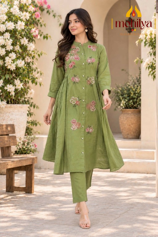 MOHILYA D.NO 224 WHOLESALE READYMADE COTTON ELEGANT ETHNIC LOOK KURTI WITH PANT COMBO FOR WOMEN ONLINE