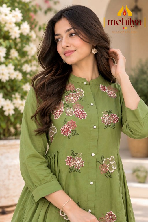 MOHILYA D.NO 224 WHOLESALE READYMADE COTTON ELEGANT ETHNIC LOOK KURTI WITH PANT COMBO FOR WOMEN ONLINE
