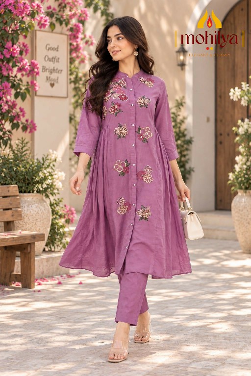 MOHILYA D.NO 224 WHOLESALE READYMADE COTTON ELEGANT ETHNIC LOOK KURTI WITH PANT COMBO FOR WOMEN ONLINE