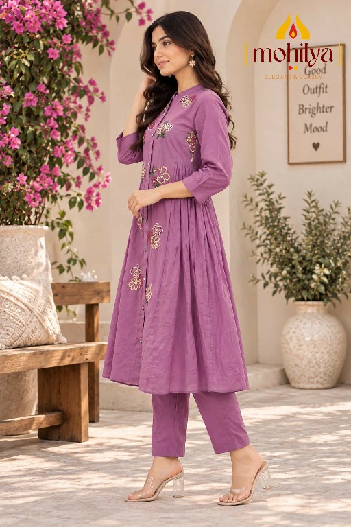 MOHILYA D.NO 224 WHOLESALE READYMADE COTTON ELEGANT ETHNIC LOOK KURTI WITH PANT COMBO FOR WOMEN ONLINE
