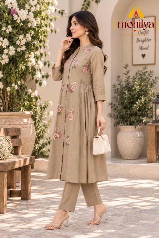 MOHILYA D.NO 224 WHOLESALE READYMADE COTTON ELEGANT ETHNIC LOOK KURTI WITH PANT COMBO FOR WOMEN ONLINE