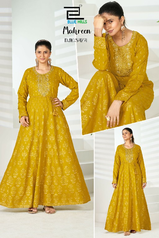 BLUE HILLS MAHREEN WHOLESALE READYMADE RAYON BIG SIZE GORGEOUS LOOK GOWN COMBO FOR EXPORT