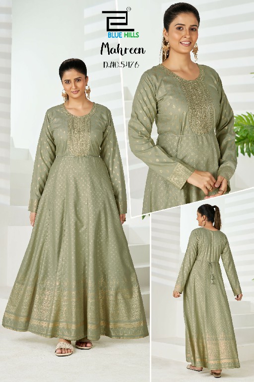 BLUE HILLS MAHREEN WHOLESALE READYMADE RAYON BIG SIZE GORGEOUS LOOK GOWN COMBO FOR EXPORT