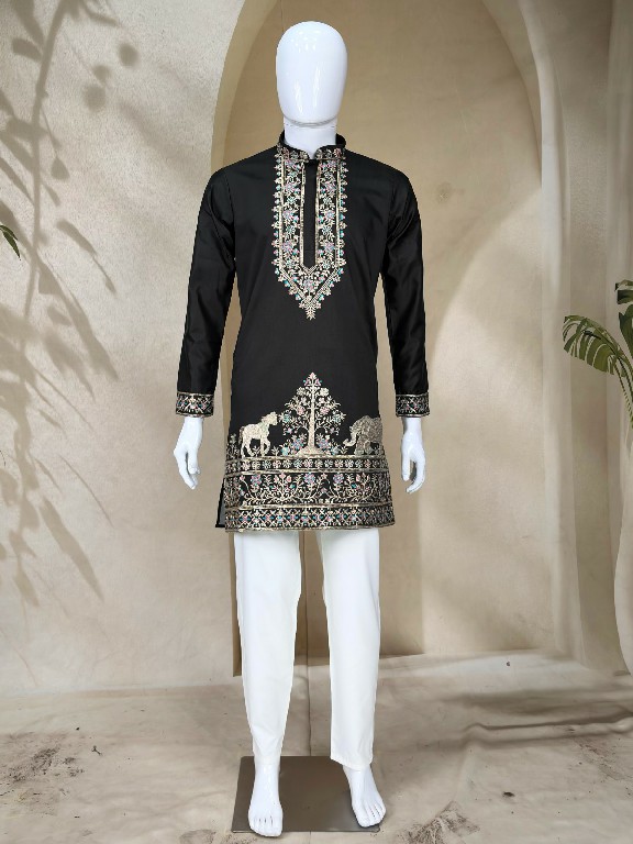 TEXTILEDEAL D.NO 414-C WHOLESALE READYMADE COACH SILK OCCASION WEAR KURTA WITH PANT FOR MEN SUPPLIER