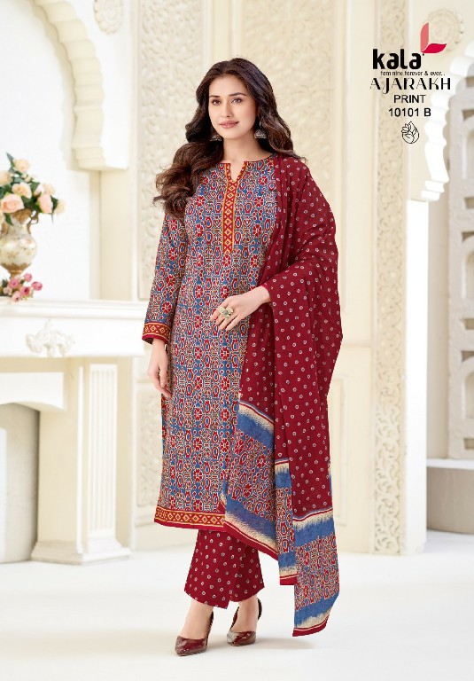 KALA AJARAKH PRINT VOL 1 WHOLESALE COTTON EVERYDAY WEAR DRESS MATERIAL SUPPLIER