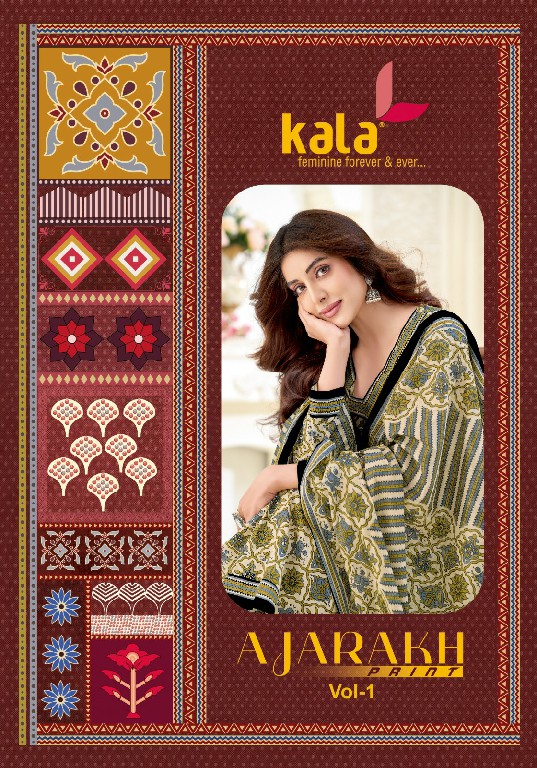 KALA AJARAKH PRINT VOL 1 WHOLESALE COTTON EVERYDAY WEAR DRESS MATERIAL SUPPLIER