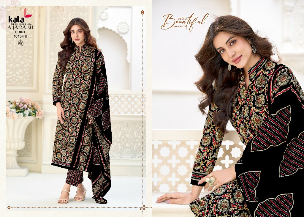 KALA AJARAKH PRINT VOL 1 WHOLESALE COTTON EVERYDAY WEAR DRESS MATERIAL SUPPLIER