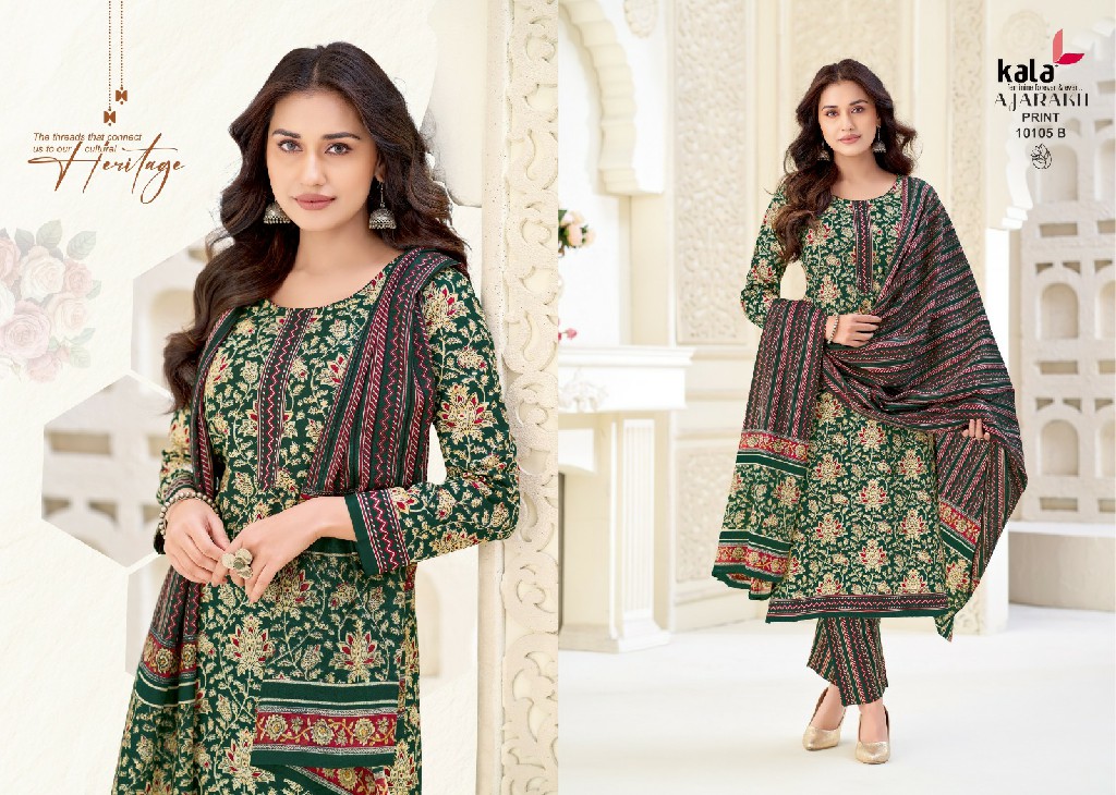 KALA AJARAKH PRINT VOL 1 WHOLESALE COTTON EVERYDAY WEAR DRESS MATERIAL SUPPLIER