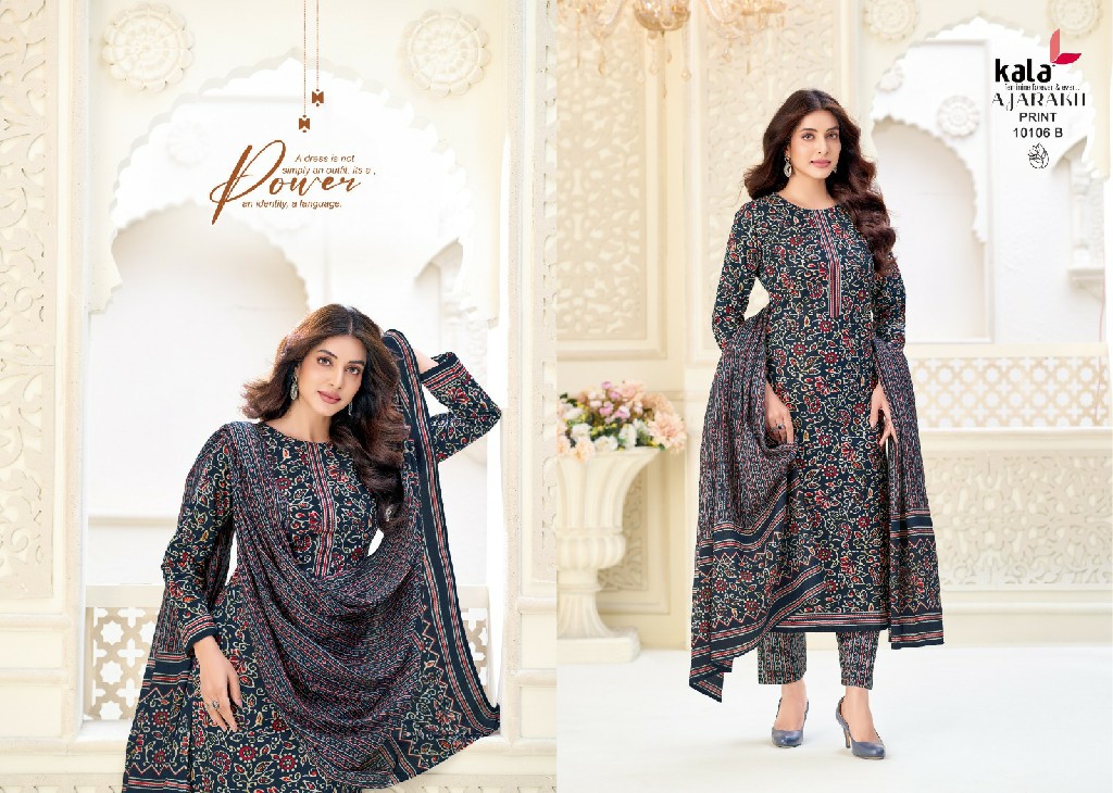 KALA AJARAKH PRINT VOL 1 WHOLESALE COTTON EVERYDAY WEAR DRESS MATERIAL SUPPLIER