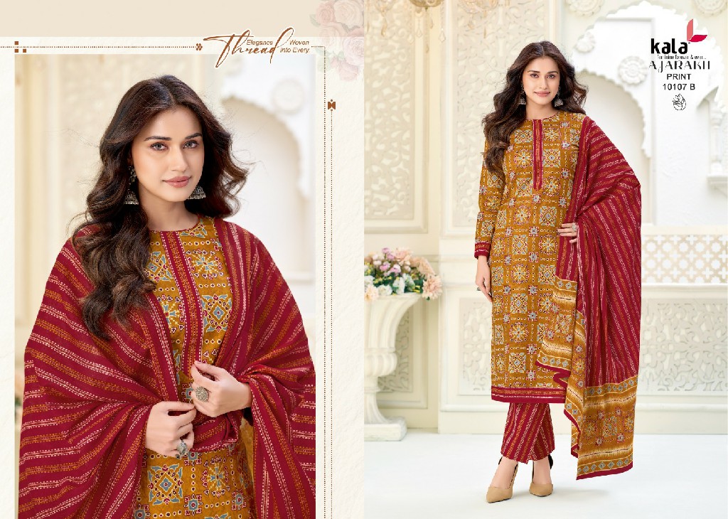 KALA AJARAKH PRINT VOL 1 WHOLESALE COTTON EVERYDAY WEAR DRESS MATERIAL SUPPLIER