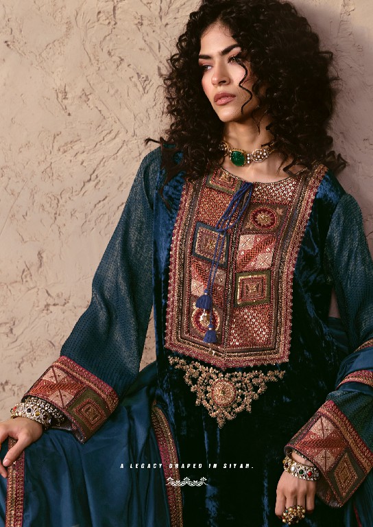 AIQA NOOREN WHOLESALE VISCOSE VELVET WITH FANCY WORK WINTER SPECIAL UNSTITCH SALWAR SUITS SUPPLIER