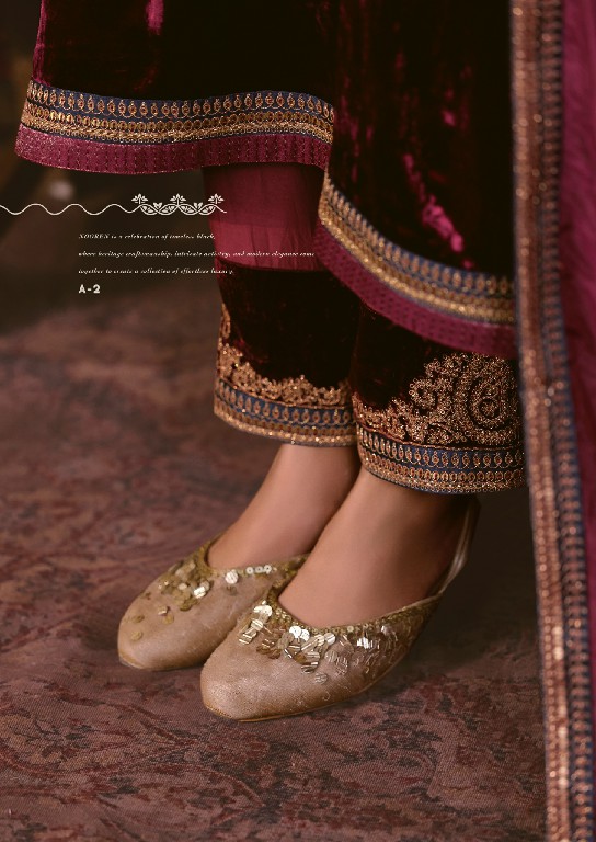 AIQA NOOREN WHOLESALE VISCOSE VELVET WITH FANCY WORK WINTER SPECIAL UNSTITCH SALWAR SUITS SUPPLIER