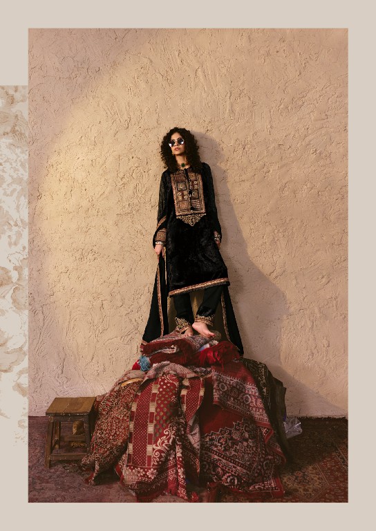 AIQA NOOREN WHOLESALE VISCOSE VELVET WITH FANCY WORK WINTER SPECIAL UNSTITCH SALWAR SUITS SUPPLIER