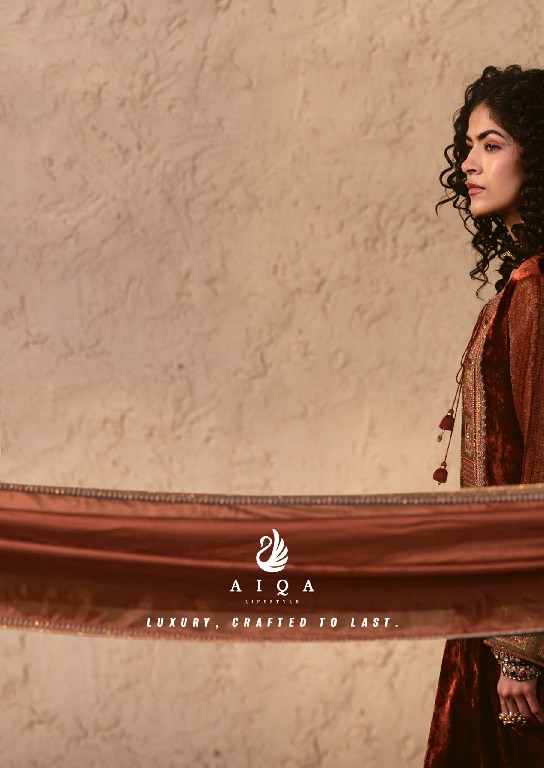 AIQA NOOREN WHOLESALE VISCOSE VELVET WITH FANCY WORK WINTER SPECIAL UNSTITCH SALWAR SUITS SUPPLIER