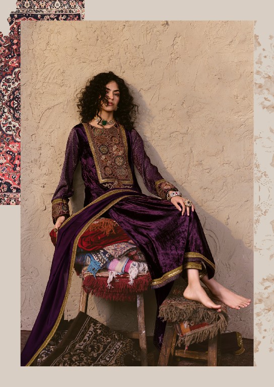 AIQA NOOREN WHOLESALE VISCOSE VELVET WITH FANCY WORK WINTER SPECIAL UNSTITCH SALWAR SUITS SUPPLIER
