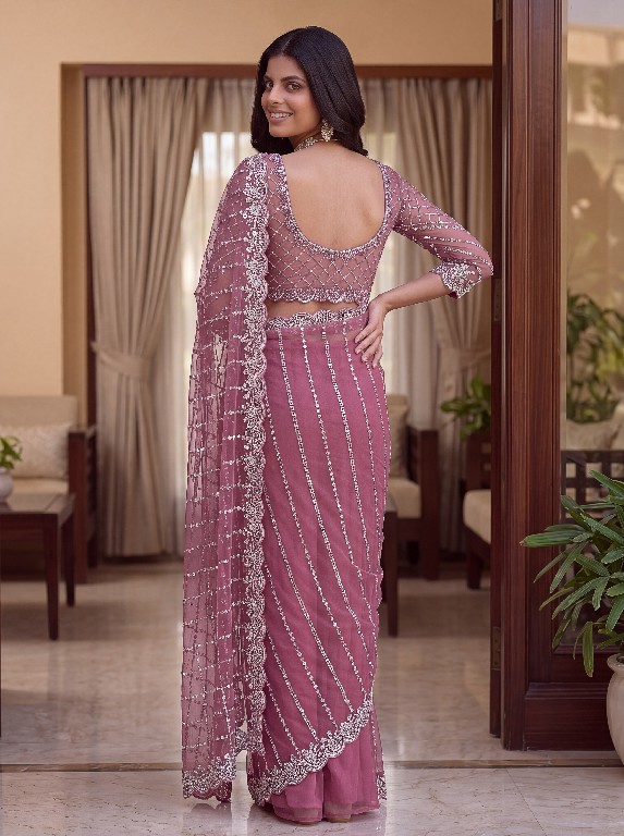 DVD D.NO 5191 COLOR WHOLESALE NET DESIGNER HAND WORK SAREES FOR WOMEN EXPORTER