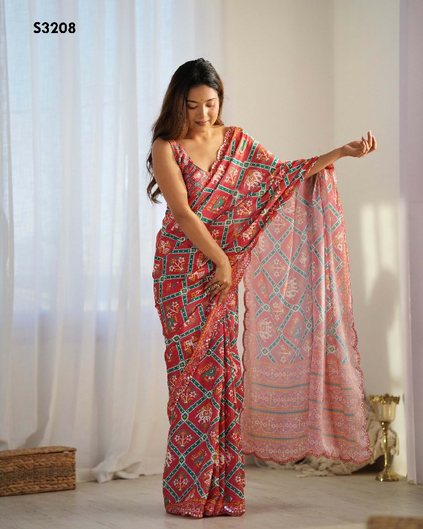 MAHOTSAV KRITI WHOLESALE CHINON BEAUTIFUL FANCY INDIAN SAREES FOR WOMEN SUPPLIER