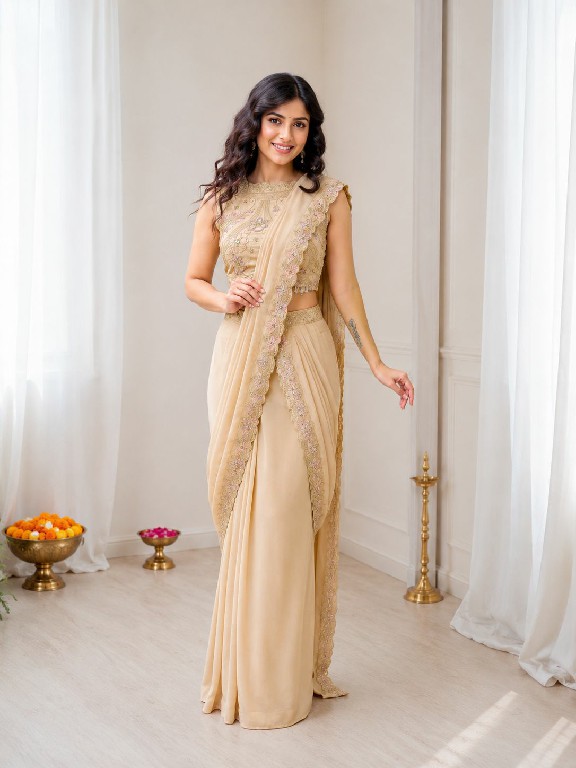 PURPLE CREATION D.NO BB-77 WHOLESALE STAR GEORGETTE TRENDING LEHENGA STYLE SAREES FOR EXPORT