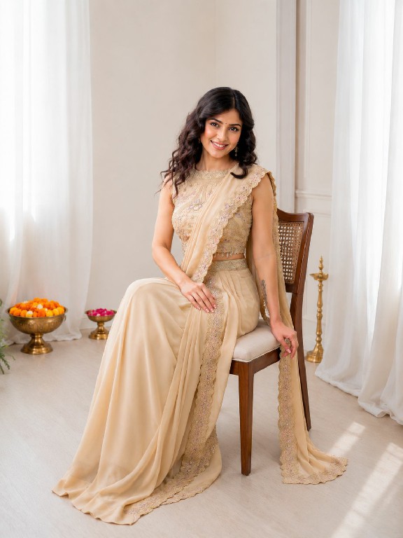 PURPLE CREATION D.NO BB-77 WHOLESALE STAR GEORGETTE TRENDING LEHENGA STYLE SAREES FOR EXPORT