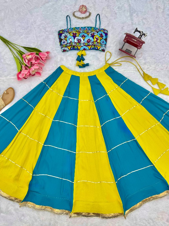 SP SERIES D.NO SP-97 WHOLESALE HEAVY RAYON MODERN NAVRATRI STYLE LEHENGA CHOLI FOR EXPORT