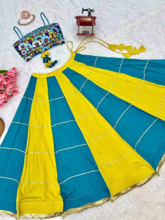 SP SERIES D.NO SP-97 WHOLESALE HEAVY RAYON MODERN NAVRATRI STYLE LEHENGA CHOLI FOR EXPORT