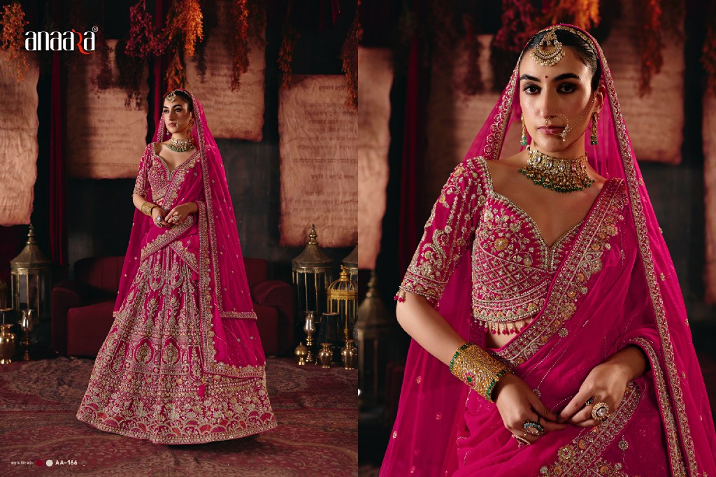 TATHASTU ANAARA 166 TO 181 SERIES WHOLESALE SILK FABRIC WEDDING WEAR LEHENGA CHOLI FOR BRIDES EXPORTER