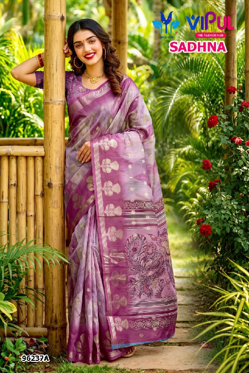 VIPUL SADHNA VOL 3 D.NO 96237 WHOLESALE ORGANZA AMAZING INDIAN SAREES FOR WOMEN ONLINE