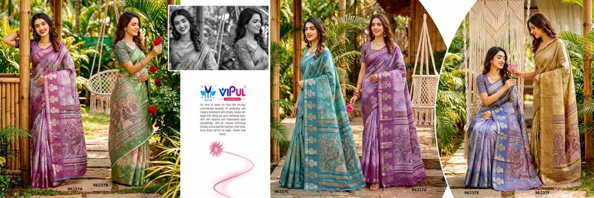 VIPUL SADHNA VOL 3 D.NO 96237 WHOLESALE ORGANZA AMAZING INDIAN SAREES FOR WOMEN ONLINE