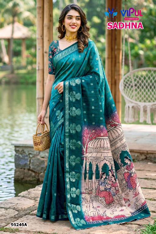 VIPUL SADHNA VOL 4 D.NO 96246 WHOLESALE ORGANZA PRETTY LOOK INDIAN SAREES FOR WOMEN SUPPLIER