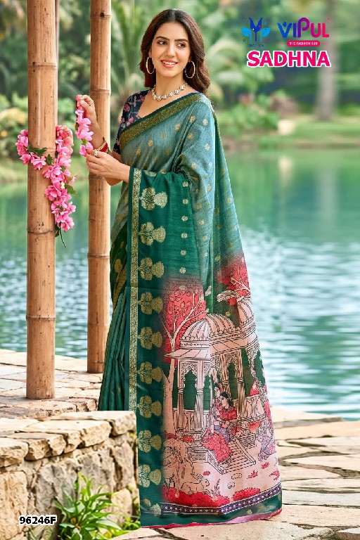 VIPUL SADHNA VOL 4 D.NO 96246 WHOLESALE ORGANZA PRETTY LOOK INDIAN SAREES FOR WOMEN SUPPLIER