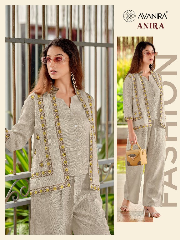 AVANIRA ANIRA WHOLESALE READYMADE FALEX COTTON UNIQUE KOTI STYLE COMBO CORD SET FOR EXPORT