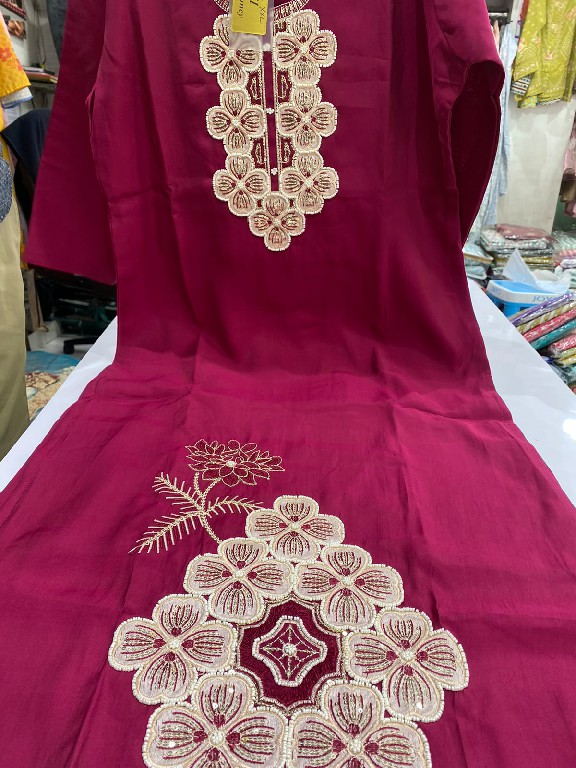 SAHIL PRINTS PRESENT READYMADE ROMAN SILK WITH WORK UNIQUE 3 PCS COMBO SET SUITS EXPORTER