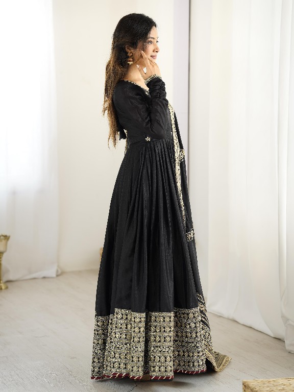 TEXTILEDEAL D.NO 5816 COLOR WHOLESALE READYMADE CHINON ANARKALI STYLE PARTY WEAR 3 PCS DRESS FOR WOMEN ONLINE