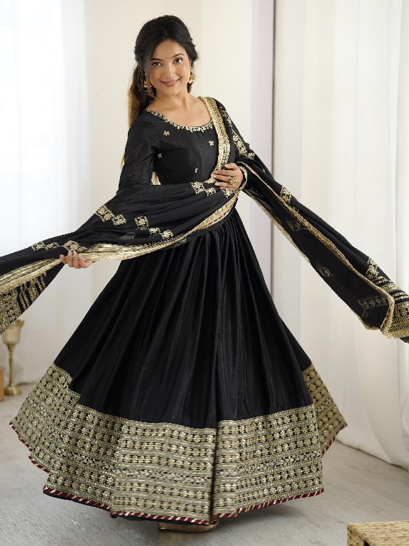 TEXTILEDEAL D.NO 5816 COLOR WHOLESALE READYMADE CHINON ANARKALI STYLE PARTY WEAR 3 PCS DRESS FOR WOMEN ONLINE