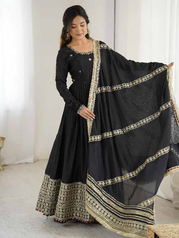 TEXTILEDEAL D.NO 5816 COLOR WHOLESALE READYMADE CHINON ANARKALI STYLE PARTY WEAR 3 PCS DRESS FOR WOMEN ONLINE