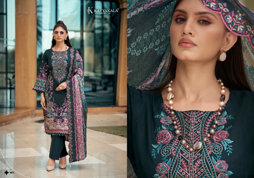 KAVYAKALA ANARKALI VOL 27 WHOLESALE LAWN COTTON DESIGNER UNSTITCH SALWAR KAMEEZ SUPPLIER