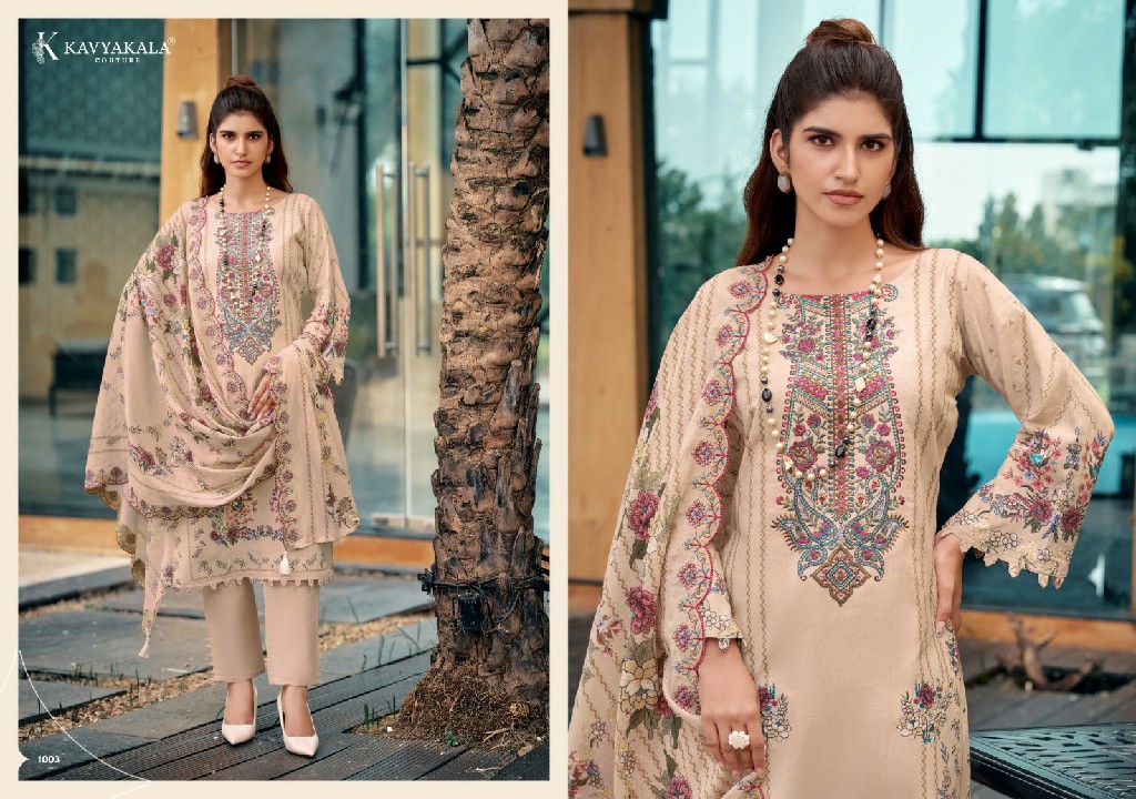 KAVYAKALA ANARKALI VOL 27 WHOLESALE LAWN COTTON DESIGNER UNSTITCH SALWAR KAMEEZ SUPPLIER