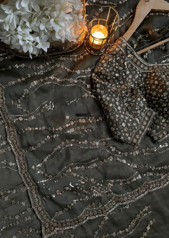 TEXTILEDEAL D.NO KD-645 WHOLESALE FENDI SILK HEAVY BEADS WORK INDIAN SAREES FOR WOMEN SUPPLIER
