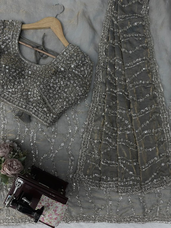 TEXTILEDEAL D.NO KD-645 WHOLESALE FENDI SILK HEAVY BEADS WORK INDIAN SAREES FOR WOMEN SUPPLIER