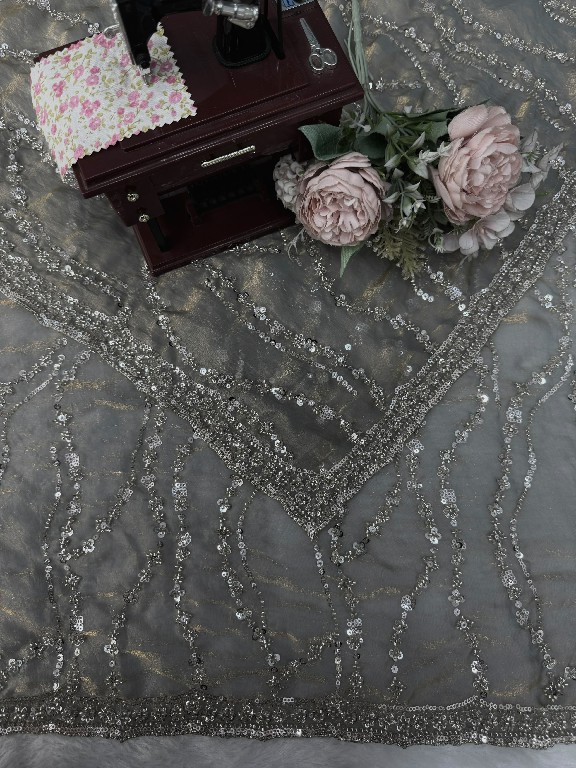 TEXTILEDEAL D.NO KD-645 WHOLESALE FENDI SILK HEAVY BEADS WORK INDIAN SAREES FOR WOMEN SUPPLIER