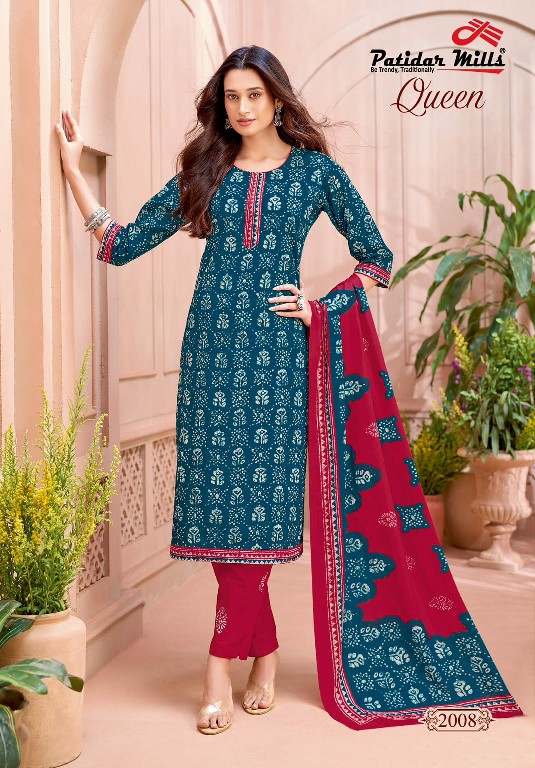 PATIDAR MILLS QUEEN VOL 2 WHOLESALE READYMADE COTTON BATIK PRINTED DAILY WEAR 3 PCS SUITS FOR EXPORT