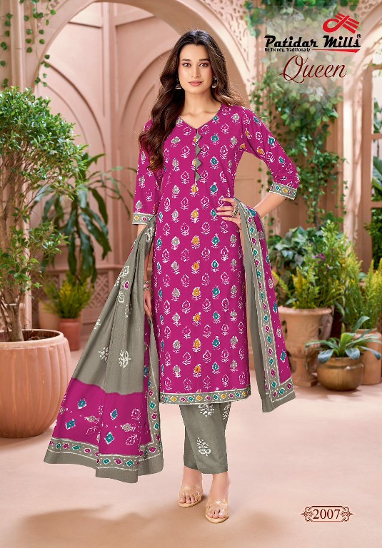 PATIDAR MILLS QUEEN VOL 2 WHOLESALE READYMADE COTTON BATIK PRINTED DAILY WEAR 3 PCS SUITS FOR EXPORT