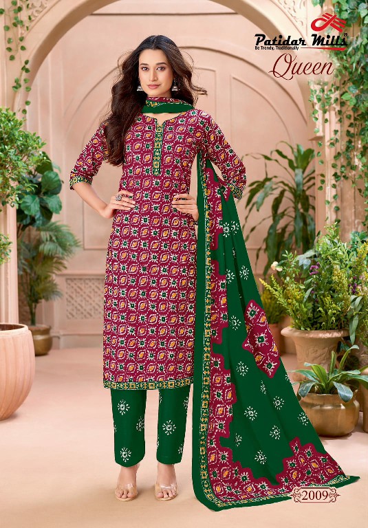 PATIDAR MILLS QUEEN VOL 2 WHOLESALE READYMADE COTTON BATIK PRINTED DAILY WEAR 3 PCS SUITS FOR EXPORT