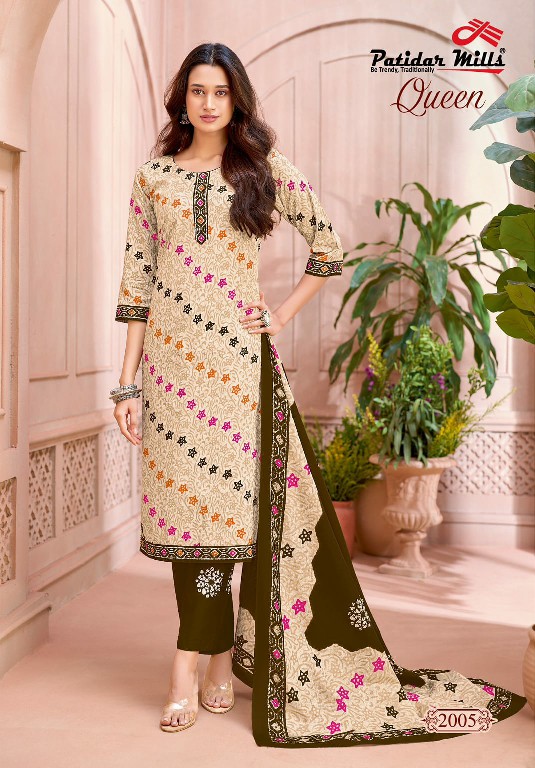 PATIDAR MILLS QUEEN VOL 2 WHOLESALE READYMADE COTTON BATIK PRINTED DAILY WEAR 3 PCS SUITS FOR EXPORT